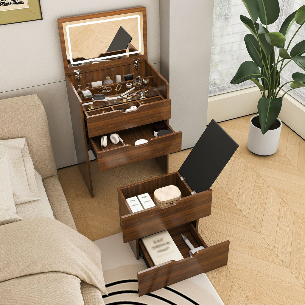 3-in-1 Makeup Vanity Oak