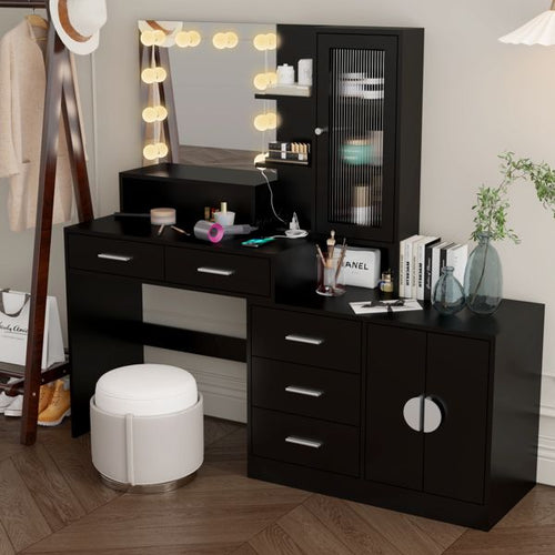 Makeup Vanity Desk with Charging Station